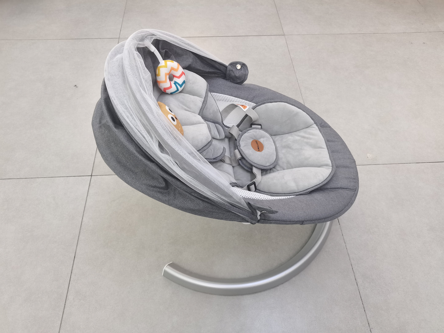 Grey Electric Baby Swing for Infants to Toddler/Newborns/Baby Boy/Girl, Up to 20 lbs