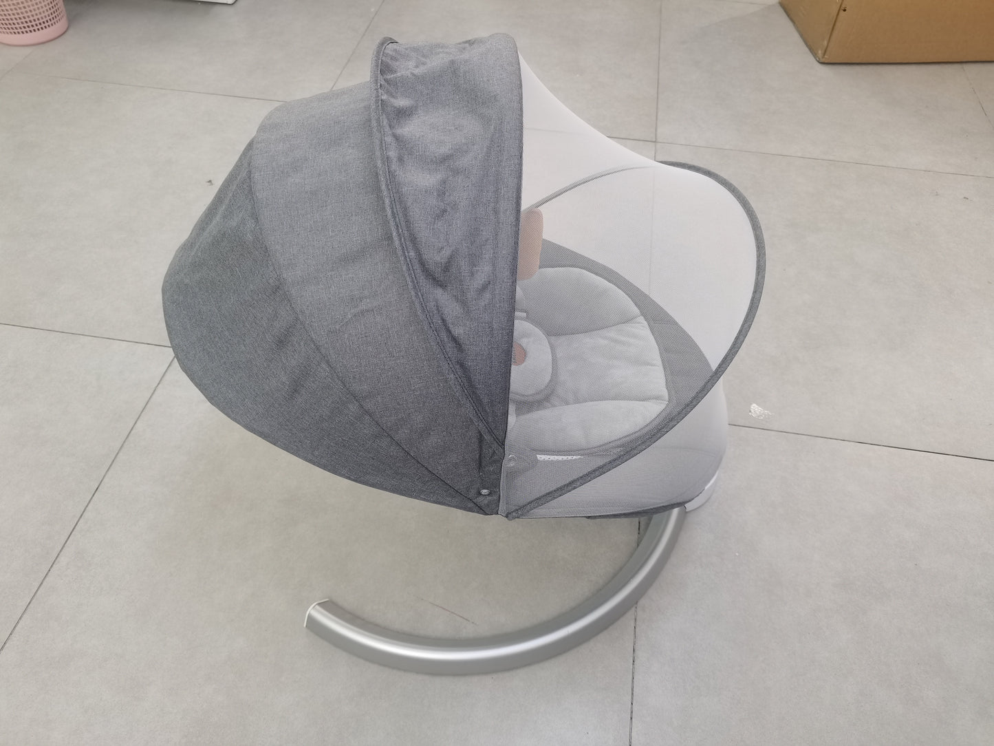 Grey Electric Baby Swing for Infants to Toddler/Newborns/Baby Boy/Girl, Up to 20 lbs