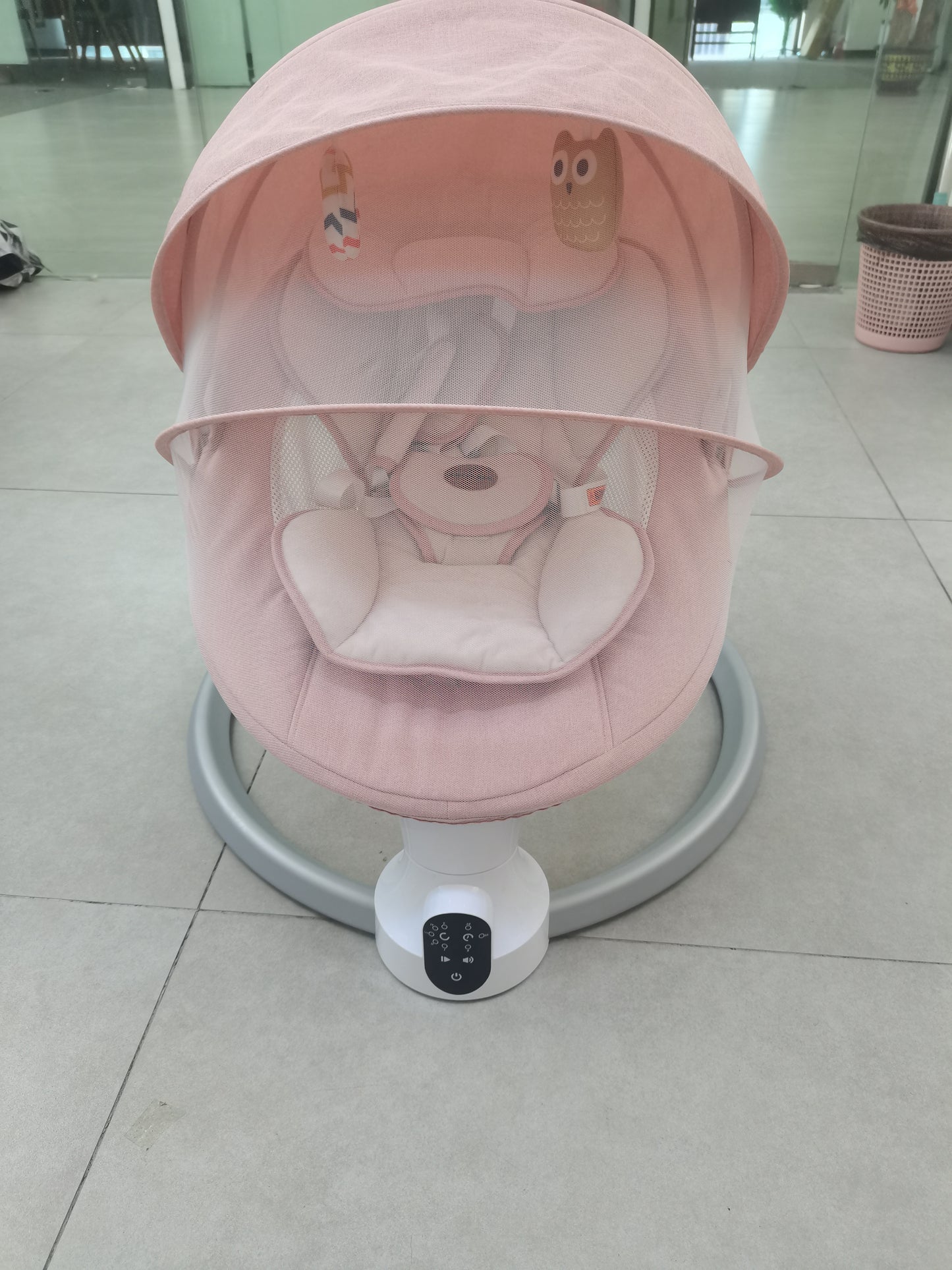 Pink  Electric Baby Swing for Infants to Toddler/Newborns/Baby Boy/Girl, Up to 20 lbs